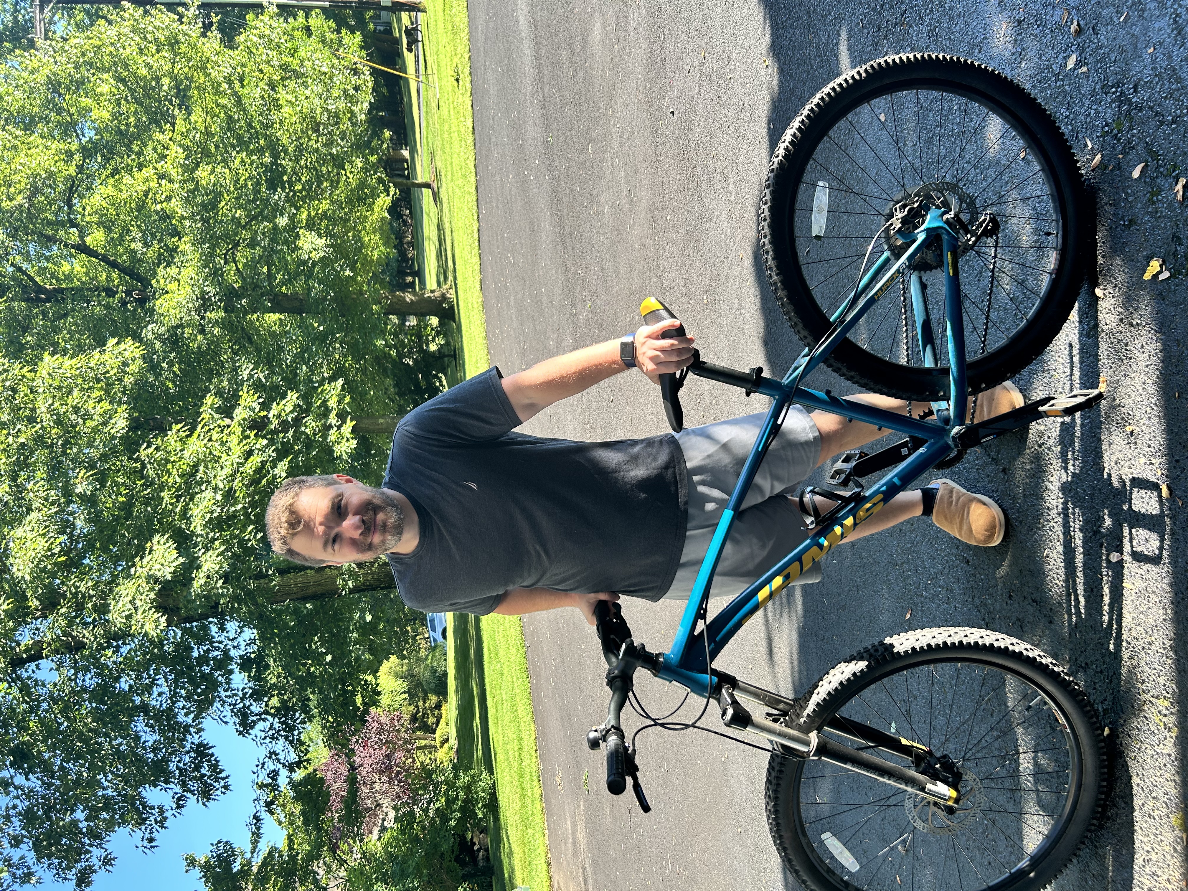 Dad biking